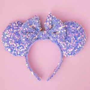 Lavender Dreams Purple Sequin Ears, Mickey Ears, Minnie Ears, Mouse Ears, Sequin Ears, Disney Ears