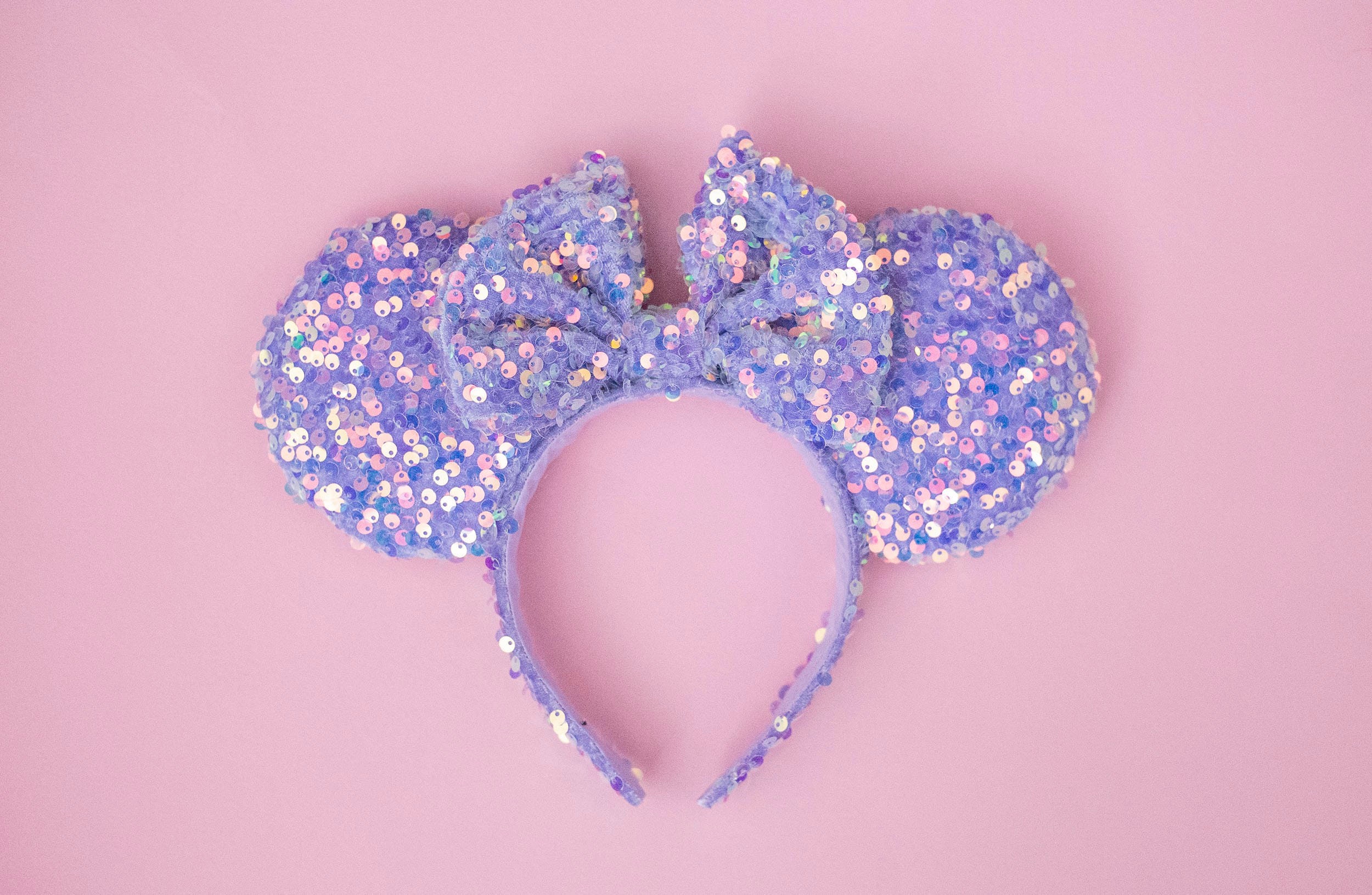 Disney Parks Lavender Glitter Mouse Ears Headband Disney Parks Minnie Mouse ear headband New | Mercari main image 4