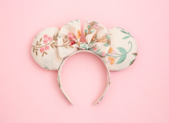 Disney Parks Floral Minnie Mouse Ears Flower Headband Spring Disney Parks Spring Floral Minnie Mouse Flower Garden Pink  main image 3