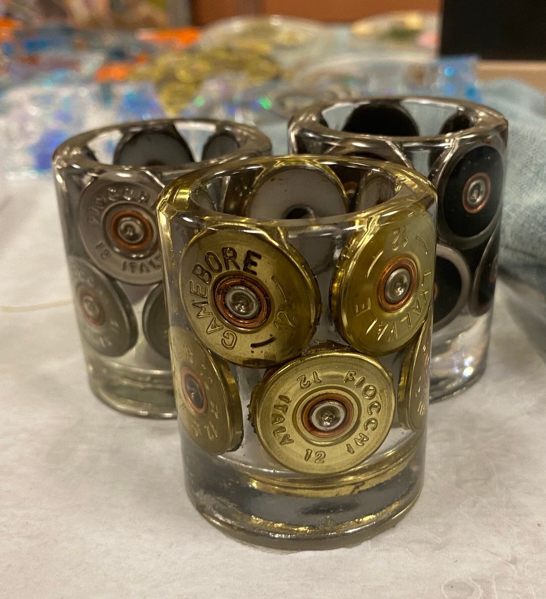 Shotgun Cartridge 'shot Glasses' Gold Silver Etsy UK