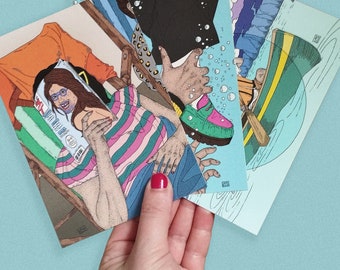 Set of 3 postcards