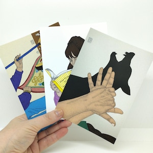Lot de 3 cartes postales