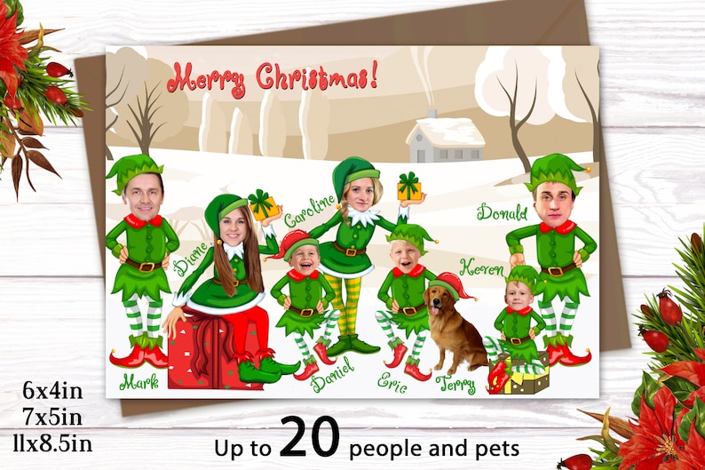 Custom Christmas Card With Photo Christmas Card Funny Photo Etsy