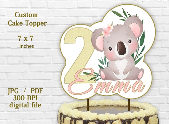 Customizable Koala Cake Topper - Personalize Your Cake with this Cute and  Unique Decoratio, Digital file, KOALA. GeryLilac