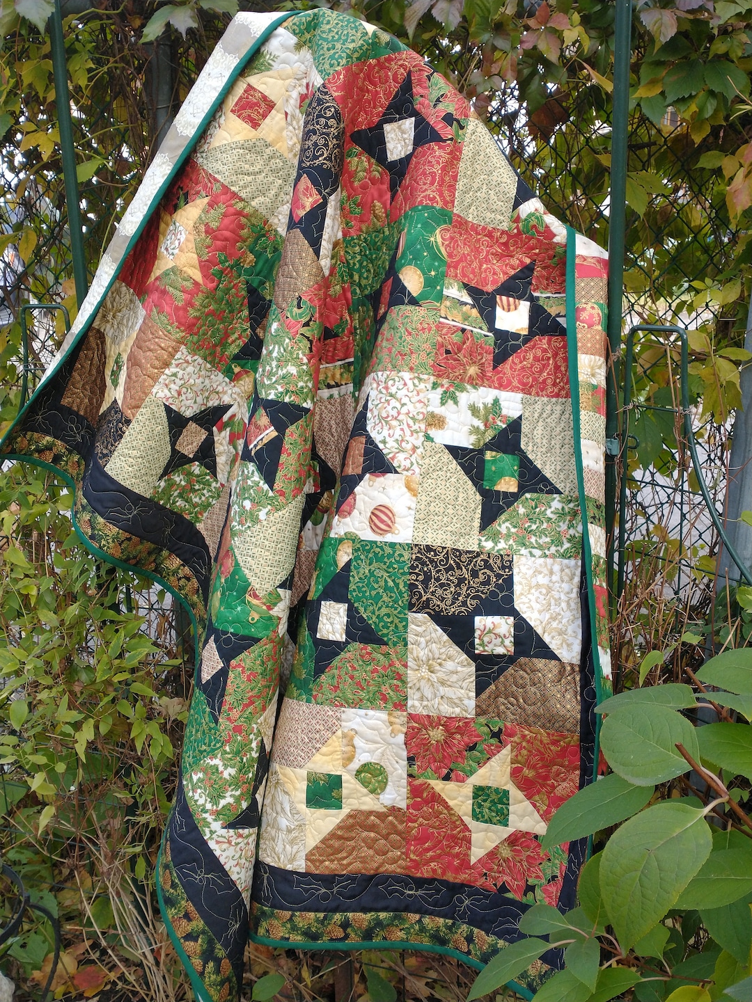 Holiday Quilted Throw or Lap Quilt or Wall Hanging Etsy