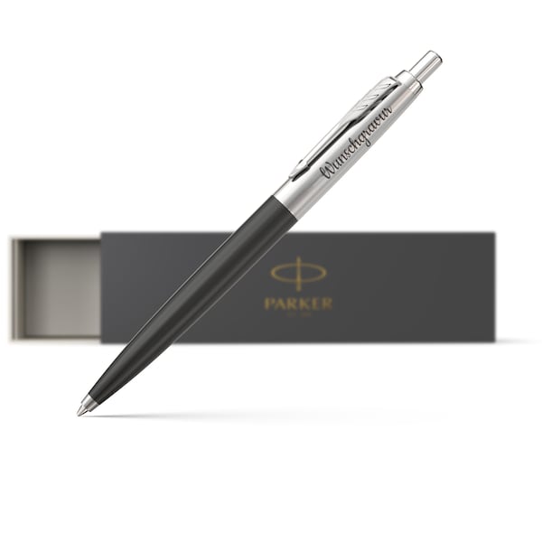 Parker Jotter Kugelschreiber mit Gravur - bestandene Prüfung Geschenk - blauschreibend - tolles individuelles Geschenk mit Namen black