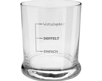 Whisky Gläser mit Gravur I Originelle Geschenkidee I Whiskey Glas mit Namen I Whiskeyglas personalisiert - Whiskeyglas mit Gravur Füllmenge