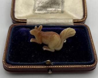 Vintage 1940s celluloid squirrel brooch