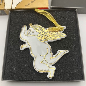 Vintage Andy Warhol Cherub or Angel Hanging Decoration From Golden