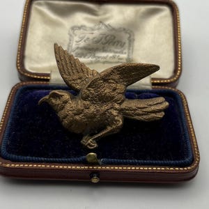 Lovely 1930s French copper bird brooch