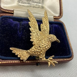Vintage 1960er Jahre Charles Horner Staybrite große Möwe Brosche