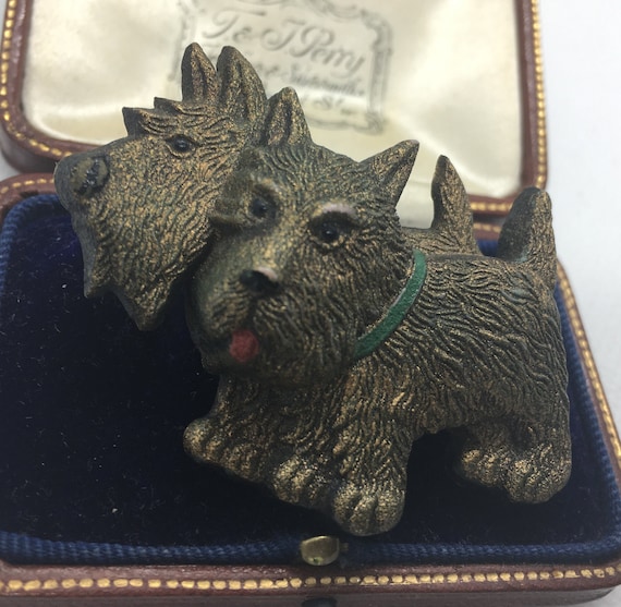 1940 年代のヴィンテージ プラスチック スコティッシュ テリア