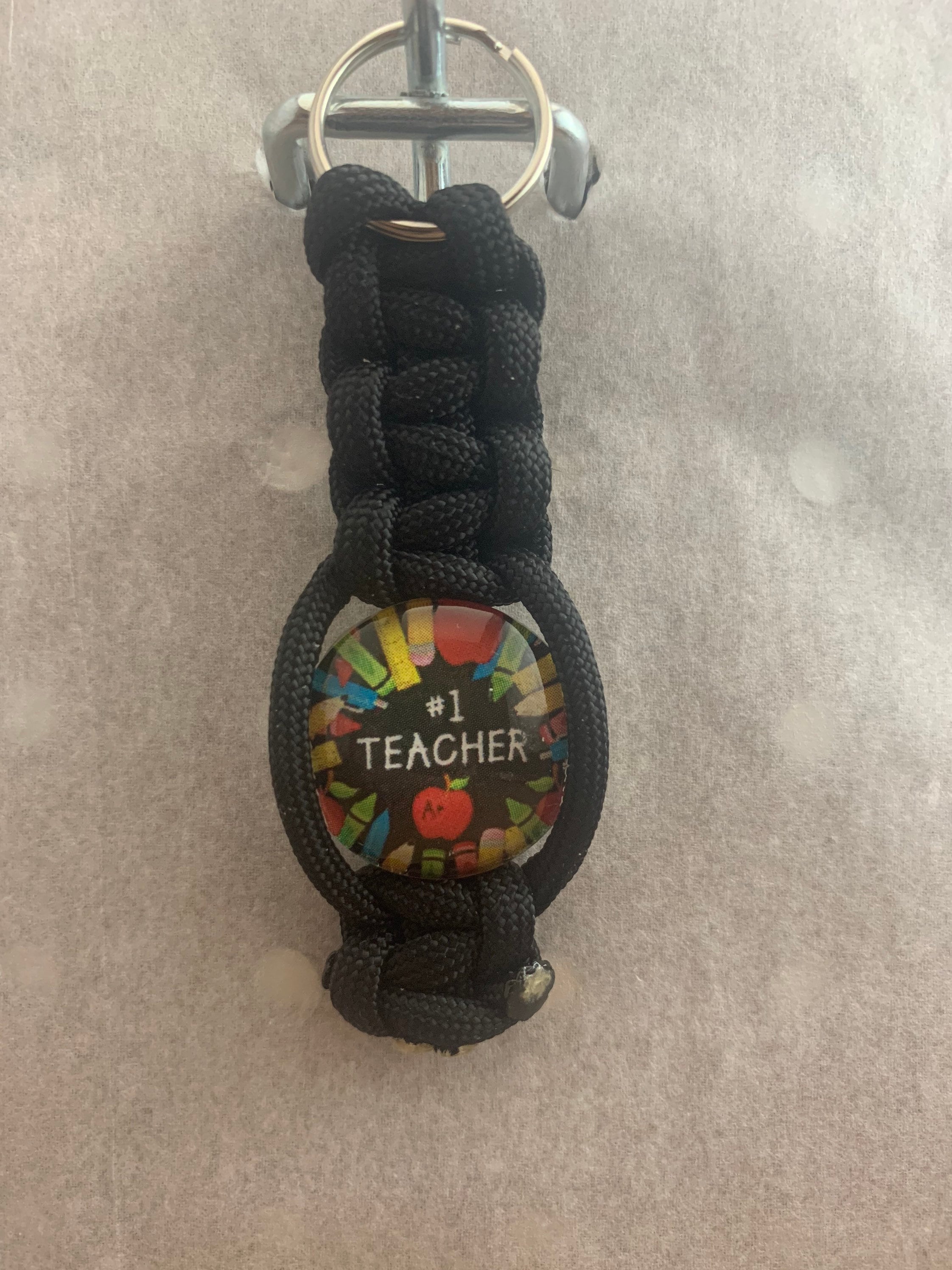 1 Teacher, Teacher Appreciation Paracord Keychain 