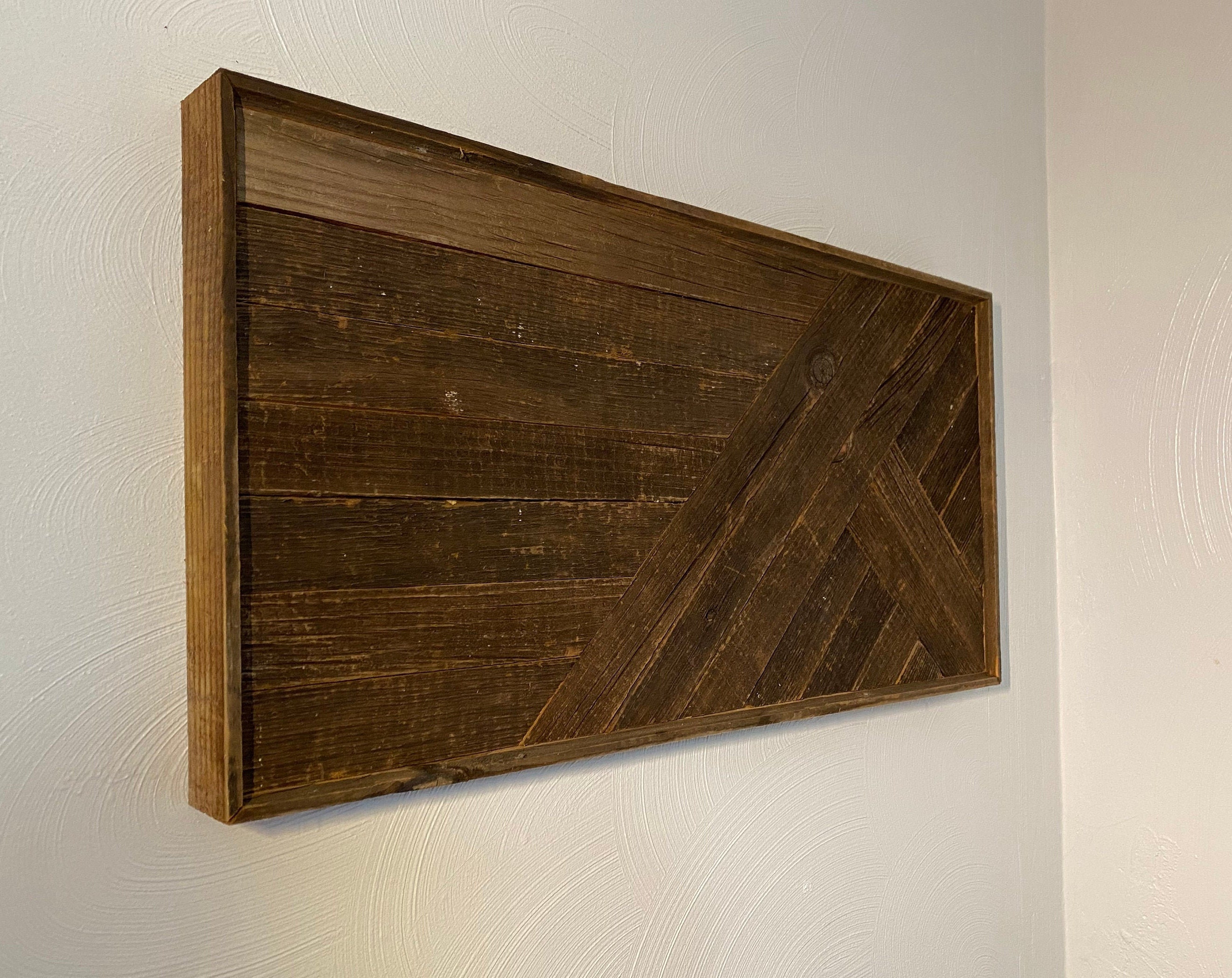 Barn Wood Wall Art Rustic but Modern Etsy