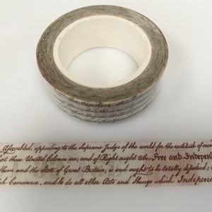 Vintage Letters Washi Tape | Handwriting Washi Tape | Junk Journal Washi Tape 15 mm x 10 m