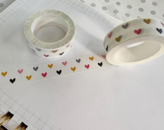 Cute Hearts Washi Tape |  Love Hearts Washi Tape 15 mm x 10 m
