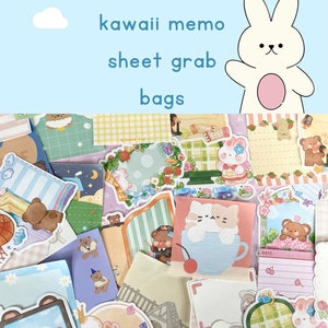 30/40/50 pcs Kawaii Memo Sheet Grab Bags
