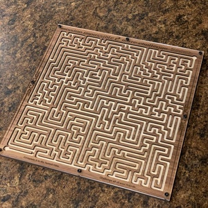 DIGITAL DESIGN FILE - Mission Impossible 2 - Maze Challenge Game - Glowforge - Laser - Engrave - sig - pdf - 10.5&quot; x 10.5&quot;