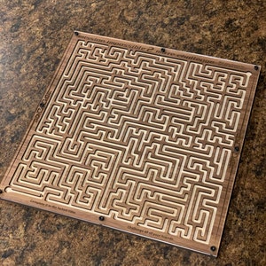 Digital Design File - Mission Impossible 2 - Maze Challenge Game - Glowforge - Laser - Engrave - SVG - PDF - 10.5" x 10.5"