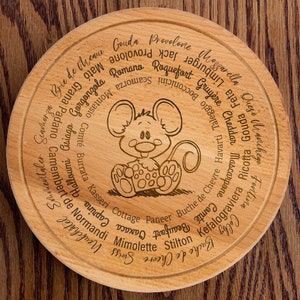Diseño Digital - Quesos del Mundo - Vector / Glowforge / Láser / Tabla de Cortar / Charcutería / Tabla de Quesos