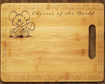 Digital Design - Käse der Welt #2 13x10 - Vektor | Glowforge | Laser | Schneidebrett | Charcuterie | Käsebrett