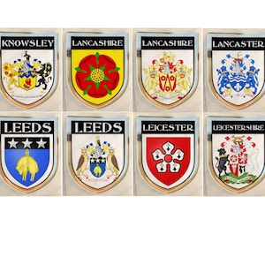 Sticker Knowsley Lancashire Lancaster Leeds Leicester Leicestershire United kingdom UK England Resin Stickers Flag 3D