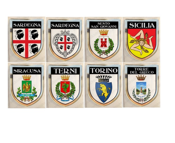 Sticker aufkleber flagge fahne italien italia Karte sardinien