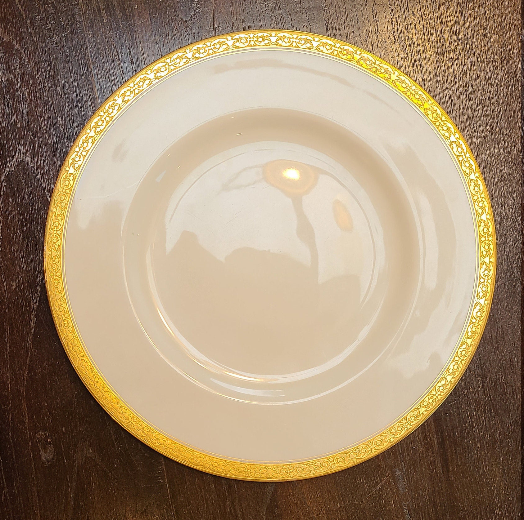 Royal Worcester Gold Rimmed Dinner Plate Etsy