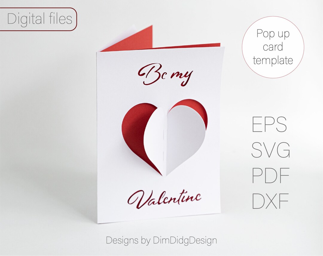 Valentines Day Svg Valentines Svg Heart Svg Love Svg Pop up Card Svg ...