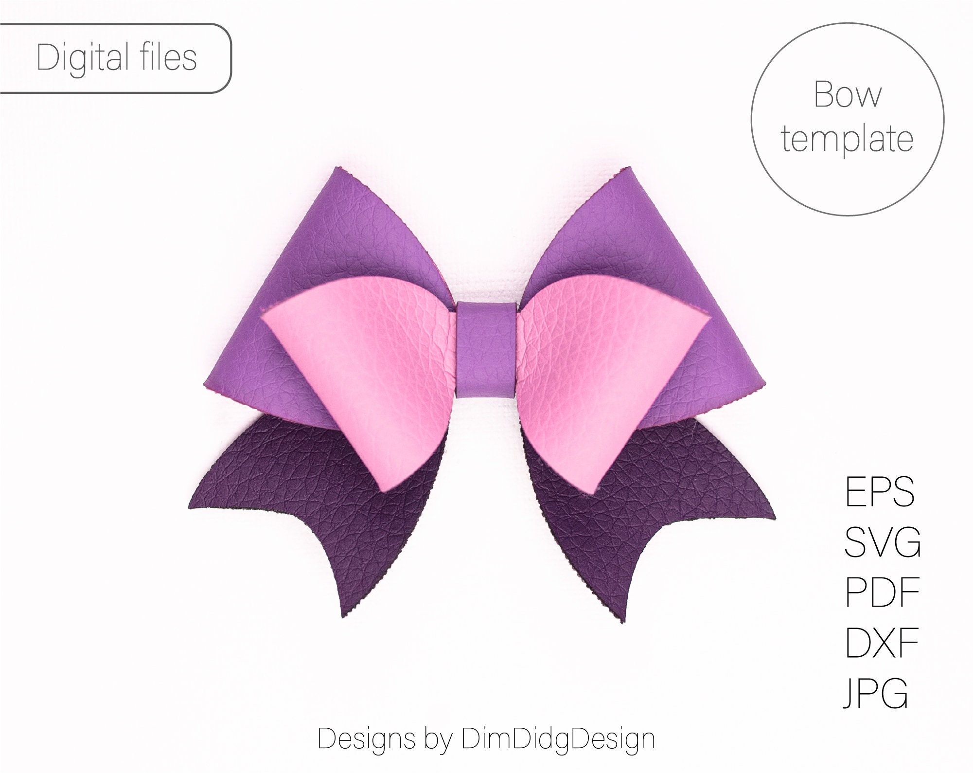 Double Bow SVG Hair bow template SVG Cricut cut file Twist bow | Etsy