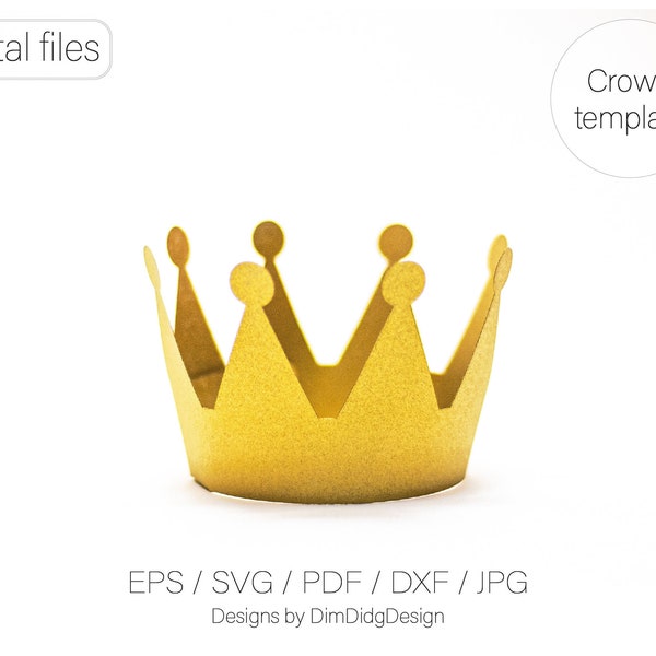 Princess crown svg Tiara svg 3d crown svg Paper cut crown template svg Princess crown Paper crown svg Birthday crown svg file for cutting
