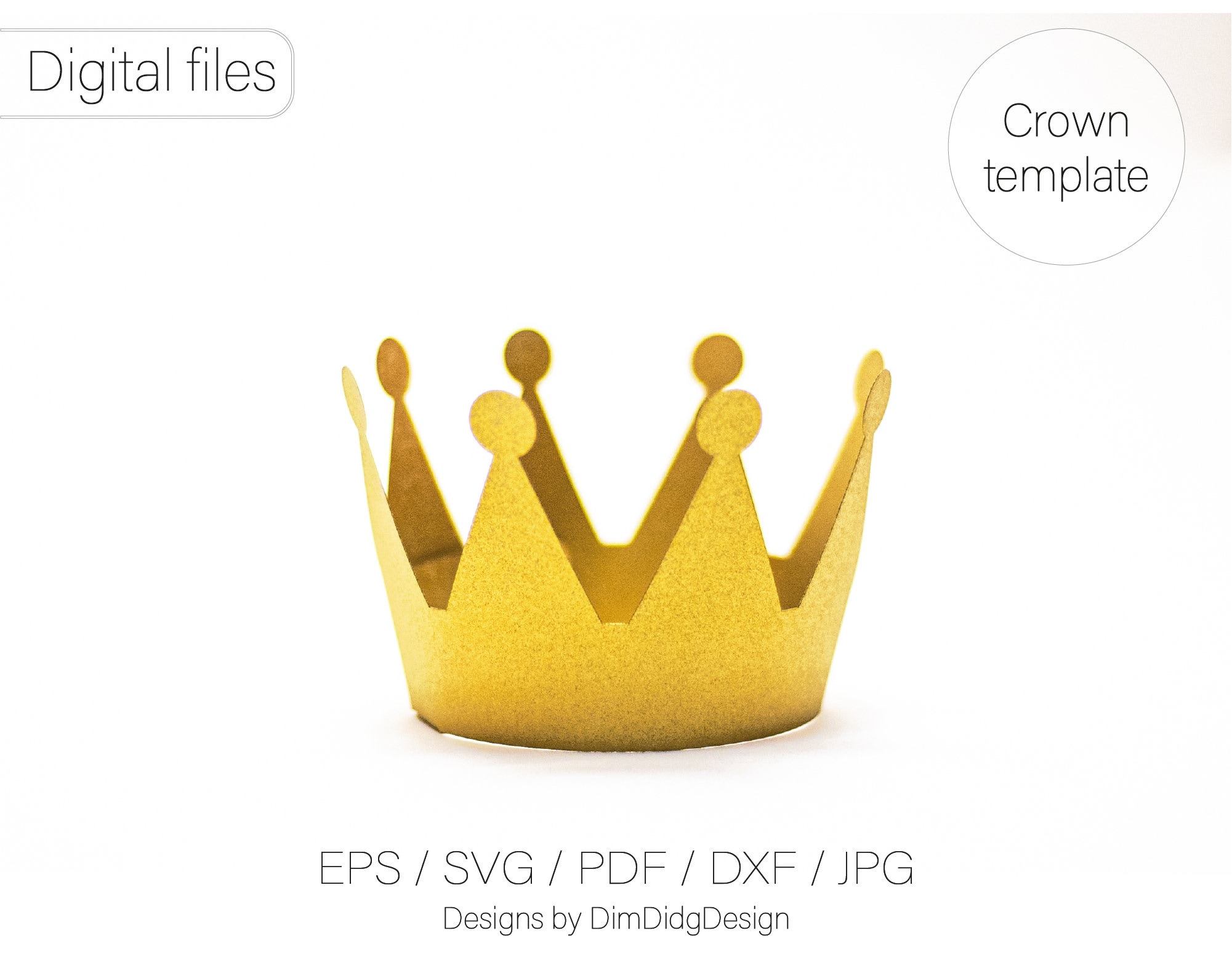 3D Paper Crown Template, Free Download