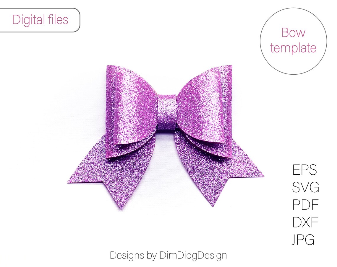 Hair bow template Hair bow svg Bow svg Classic Bow svg files Etsy