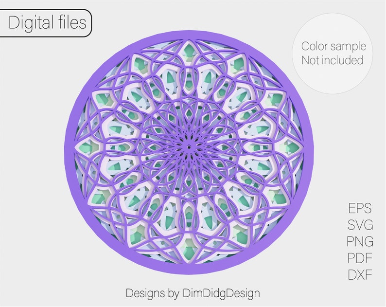 Download 3d Mandala Svg Mandala Cut File 3d Svg Layered Svg Files For Cricut Flower Mandala Svg Boho Svg Zentangle Svg Mandala Dxf File For Laser Cut Clip Art Art Collectibles