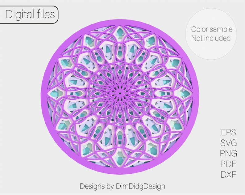 Download 3d Mandala Svg Mandala Cut File 3d Svg Layered Svg Files For Cricut Flower Mandala Svg Boho Svg Zentangle Svg Mandala Dxf File For Laser Cut Clip Art Art Collectibles