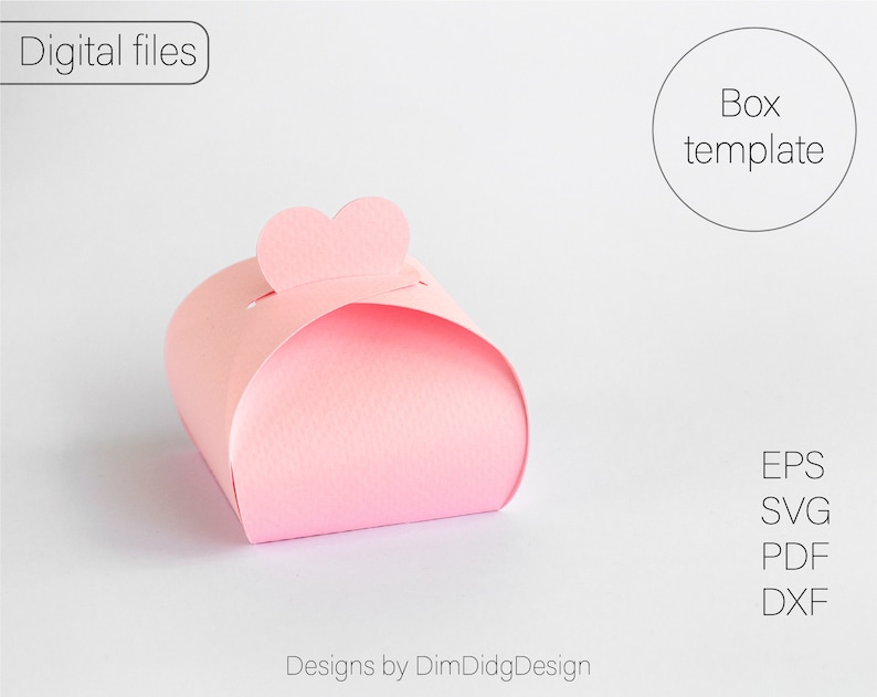 Wedding Box Template Svg Birthday Party Gift Box Favor Box Etsy