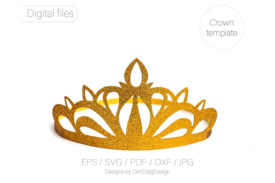 Princess Crown Svg Birthday Party Crown Birthday Tiara Princess Svg