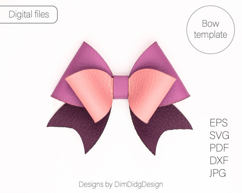 Double Bow SVG Hair Bow Template SVG Cricut Cut File Twist Bow Etsy