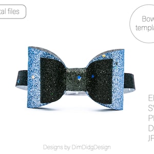Bow tie SVG template Boys bow tie pattern Baby boy svg Faux leather Bow tie svg Diy Bow tie Pdf Svg files for Cricut cut files Bow Svg imagem 3