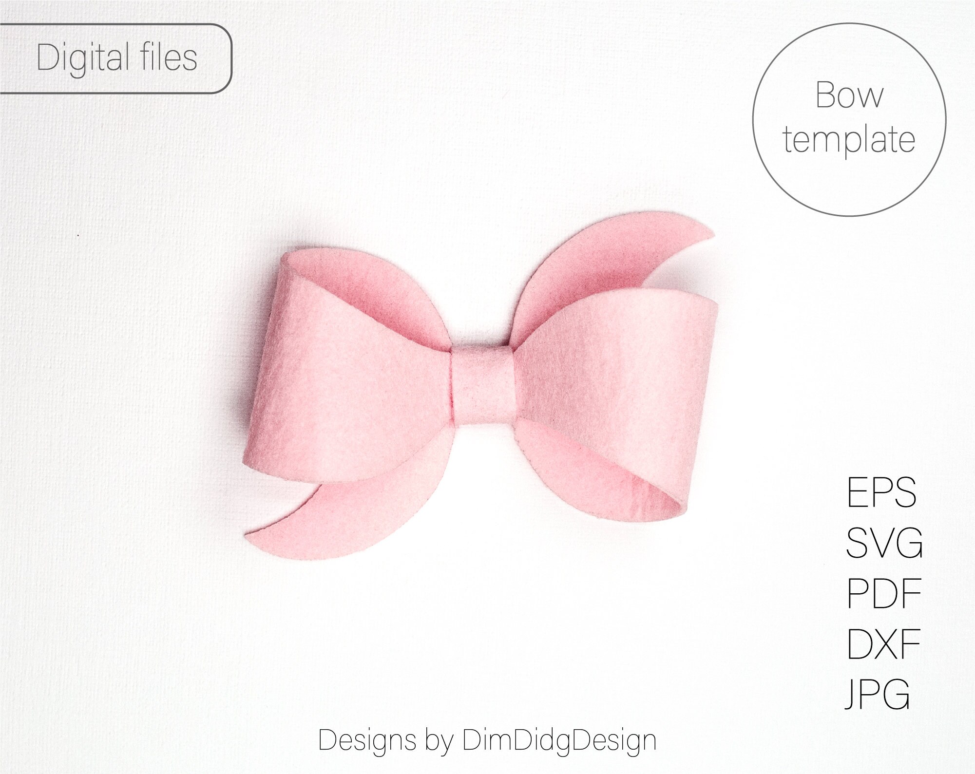 Hair Bow Svg Template Pinwheel Bow Pattern Hair Bow Svg Etsy