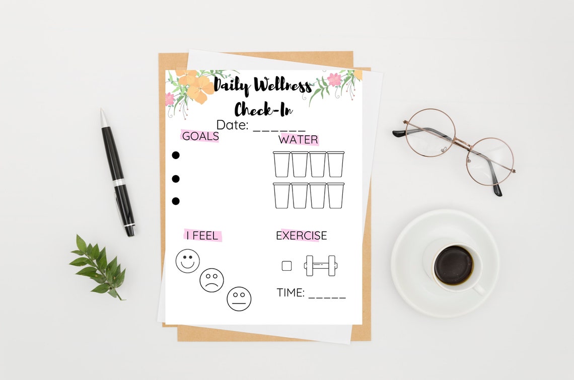 Daily Wellness CheckIn Etsy