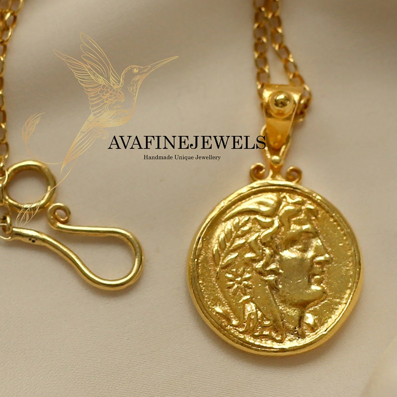 Alexander the Great Necklace Ancient Greek Art Necklace Coin Etsy