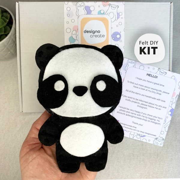 Felt Panda Sewing Kit For Kids