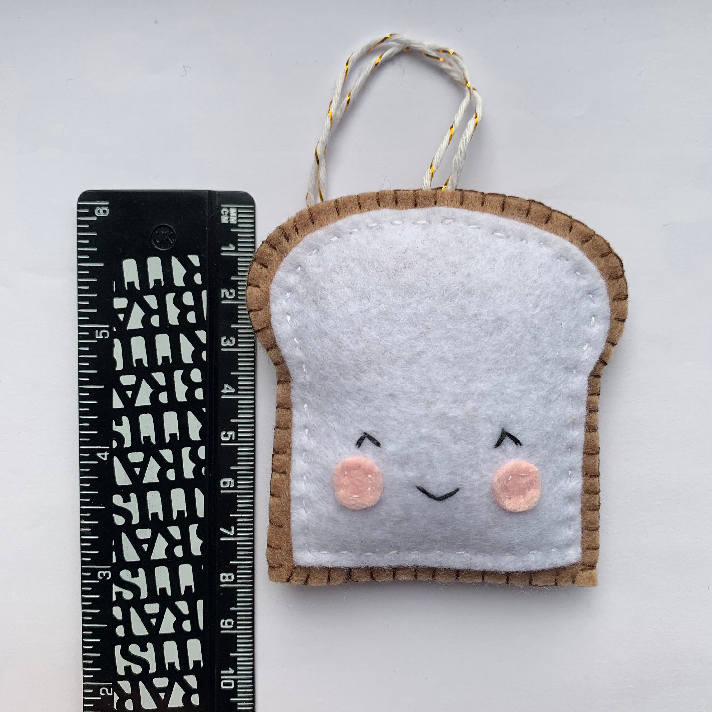 PDF Pattern, Kawaii Toast Pattern, Felt Ornament Pattern, Felt Kawaii