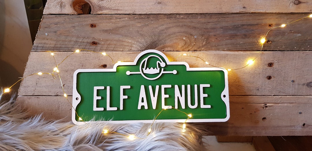 Christmas Street Sign Home Decor Santa Street Elf Avenue North Etsy UK