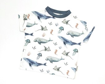 Loose Fit Shirt mit Meerestieren