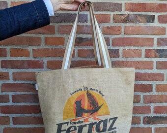Markttasche aus Kaffeesack und Korkstoff