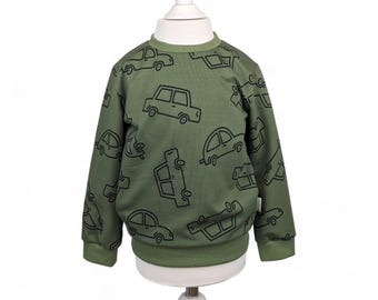 Cooler Auto-Sweater in oliv