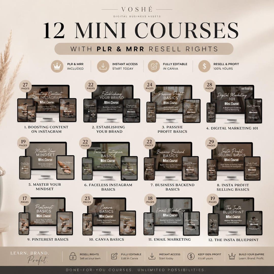 12 Mini Course - Etsy