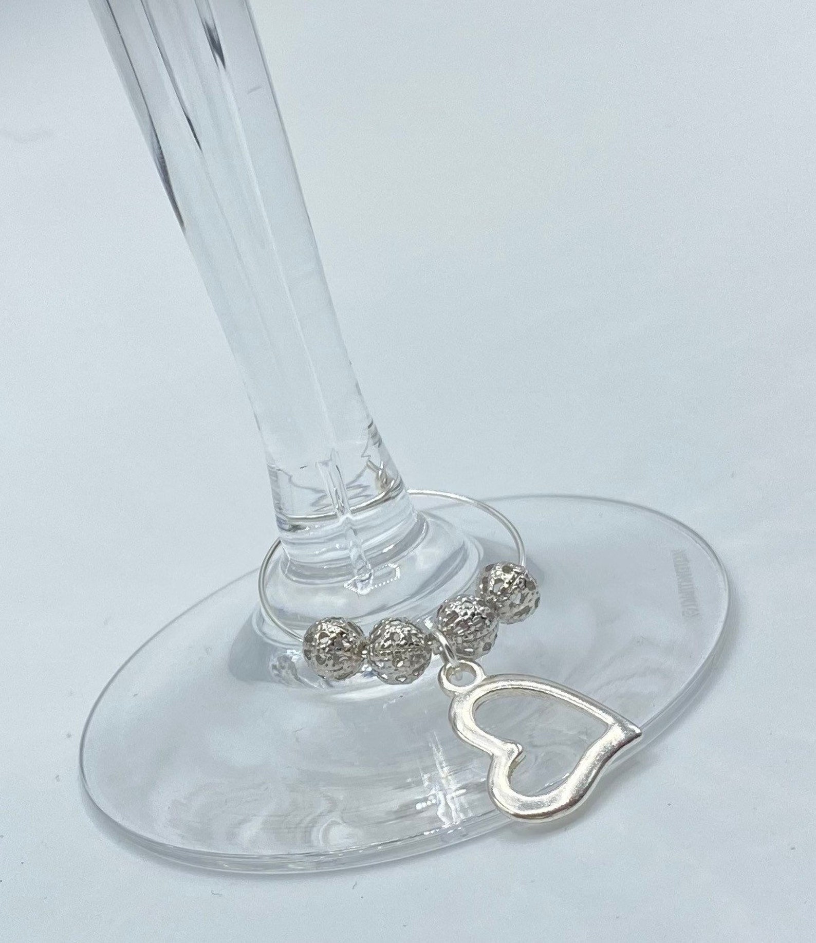 Premium love heart Wine glass charm Wine charms Wine Etsy